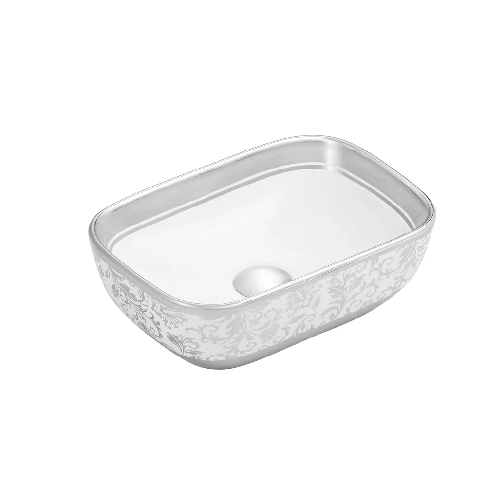 Above Counter Basin | Gold-Rim Rectangle 360x250 BA-EP-GD-3625 above counter basin