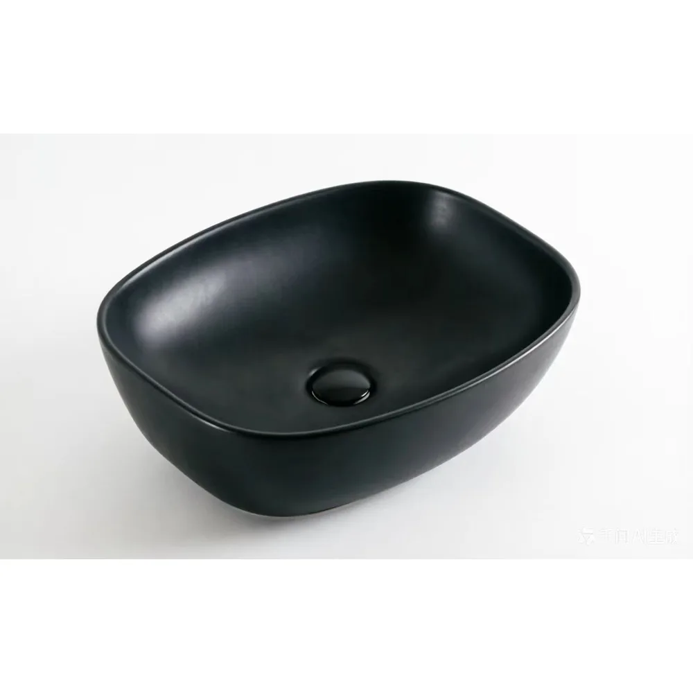 Above Counter Basin | Matt Black Rectangle 500x380 BA-MB-REC-5038 above counter basin