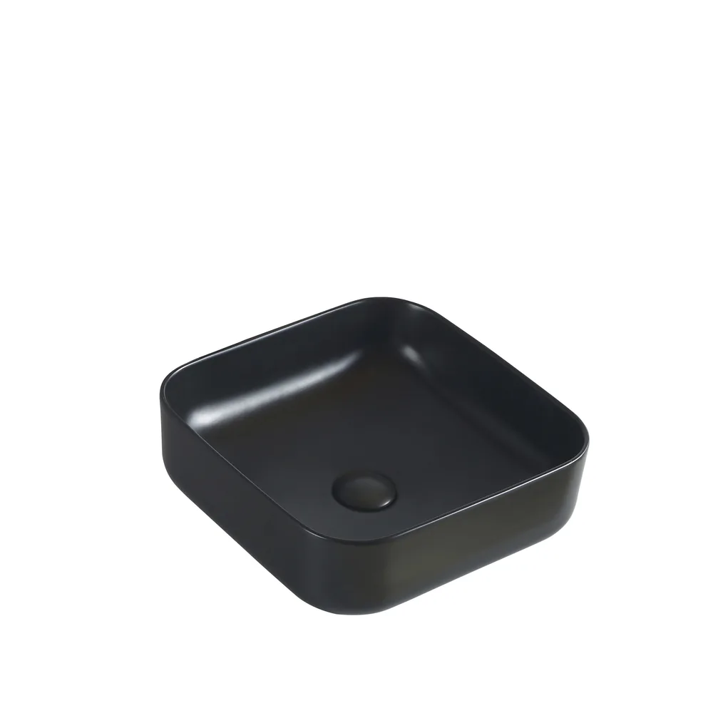 Above Counter Basin | Matt Black Square 385x385 BA-MB-SQ-3838 above counter basin