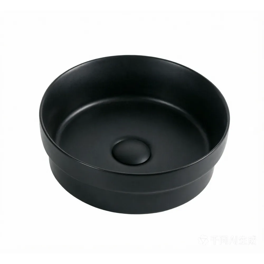 Above Counter Basin | Matt Black Round 400x400 BA-MB-SQ-4040 above counter basin