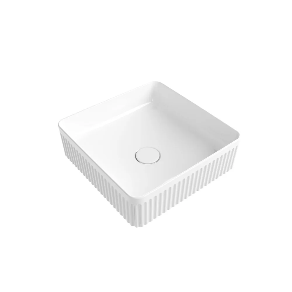Above Counter Basin | White Square 390x390 BA-WH-RD-3939 above counter basin