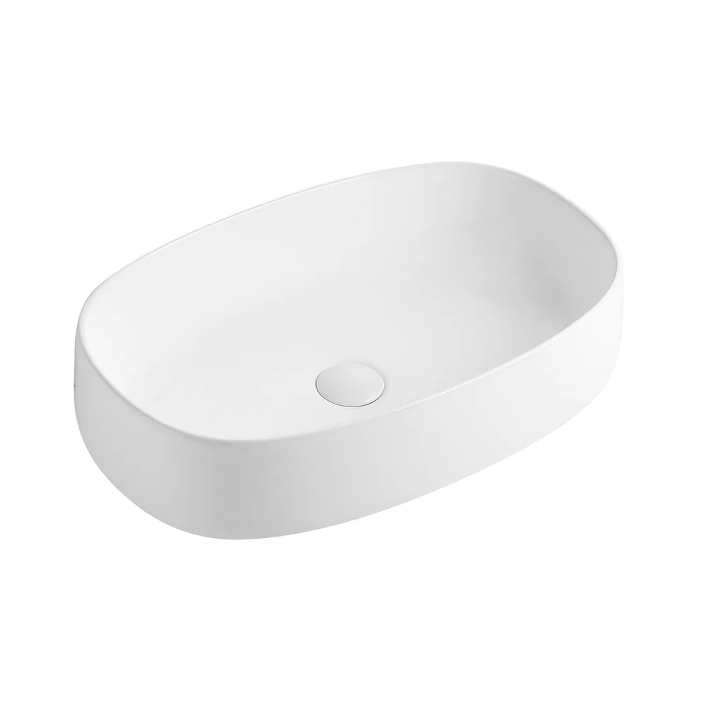 Above Counter Basin | White Rectangle 540x350 BA-WH-REC-5435 above counter basin