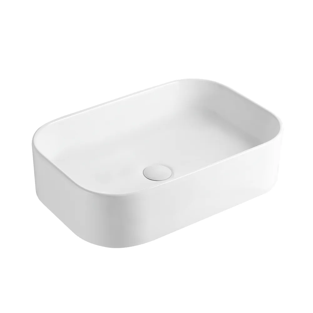 Above Counter Basin | White Rectangle 550x370 BA-WH-REC-5537 above counter basin