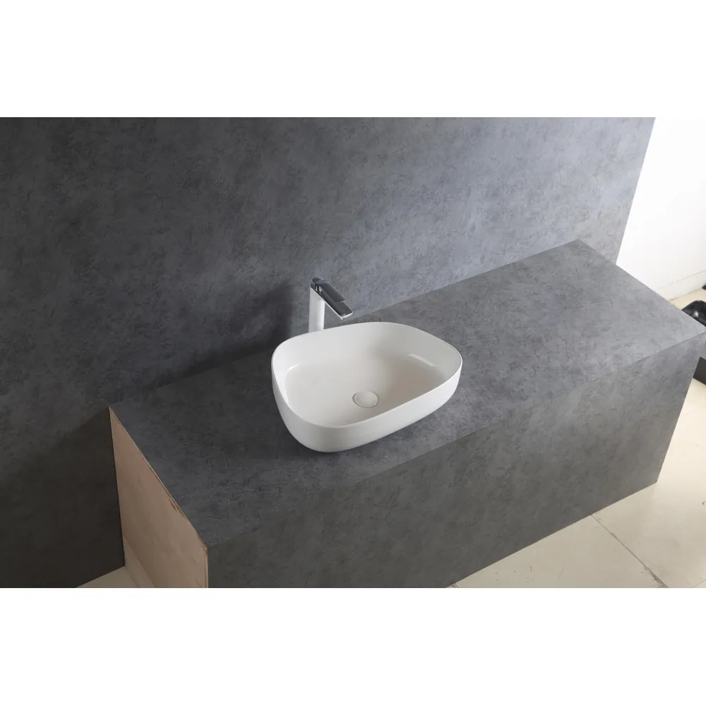 Above Counter Basin | White Rectangle 550x400 BA-WH-REC-5540 above counter basin