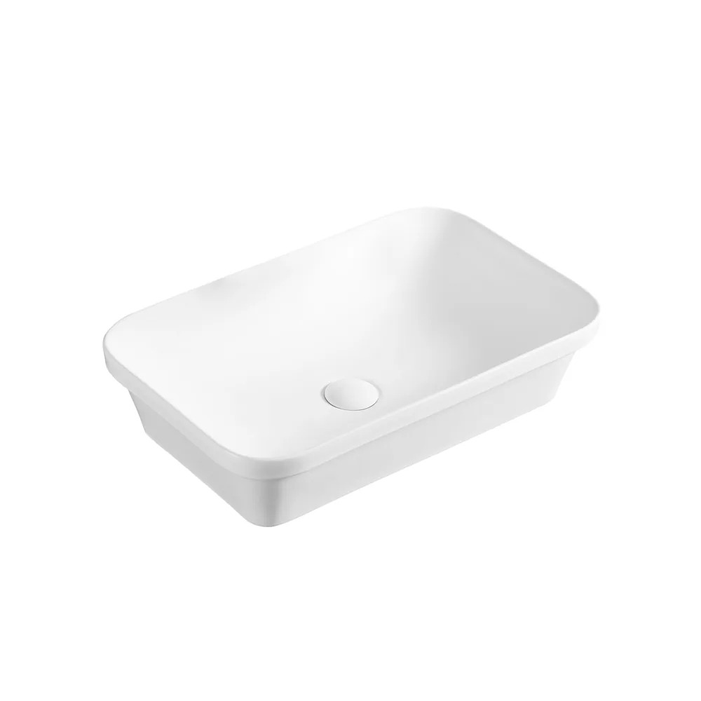 Above Counter Basin | White Rectangle 600x370 BA-WH-REC-6037 above counter basin