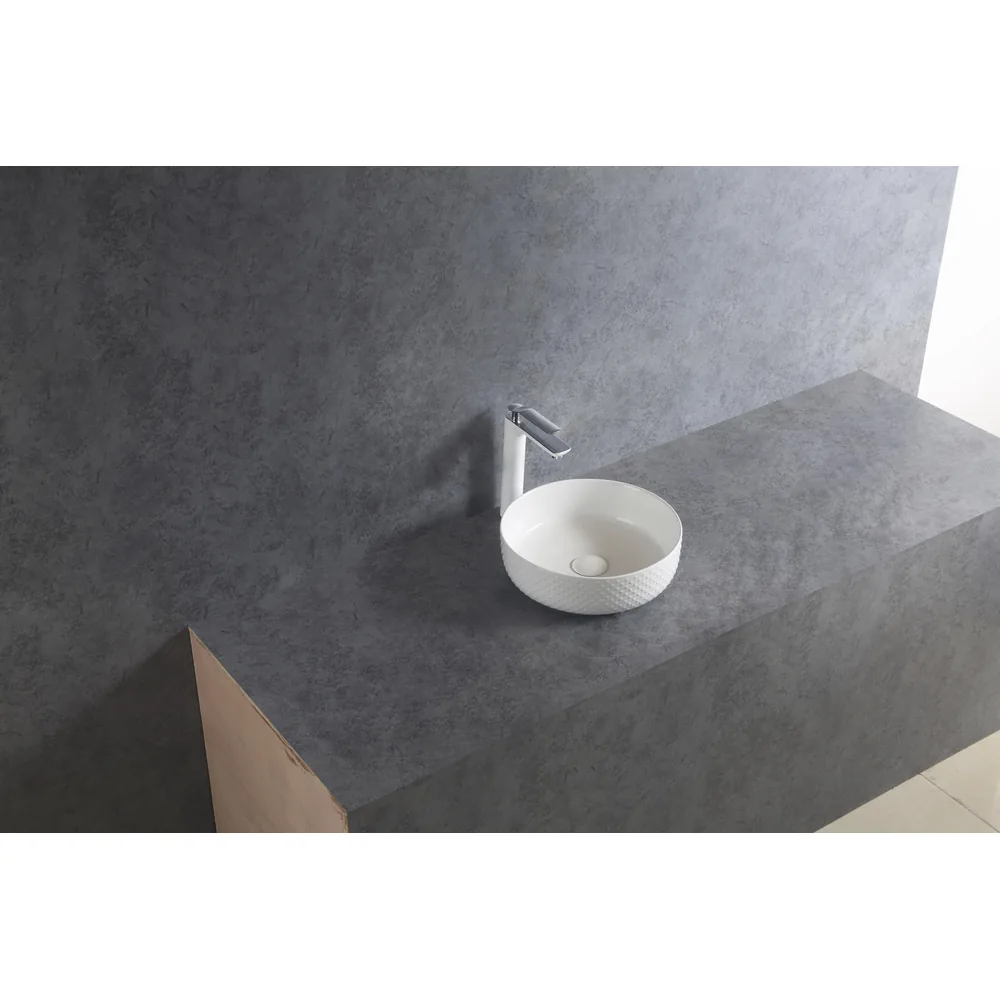 Above Counter Basin | White Round 355x355 BA-WH-SQ-3535 above counter basin