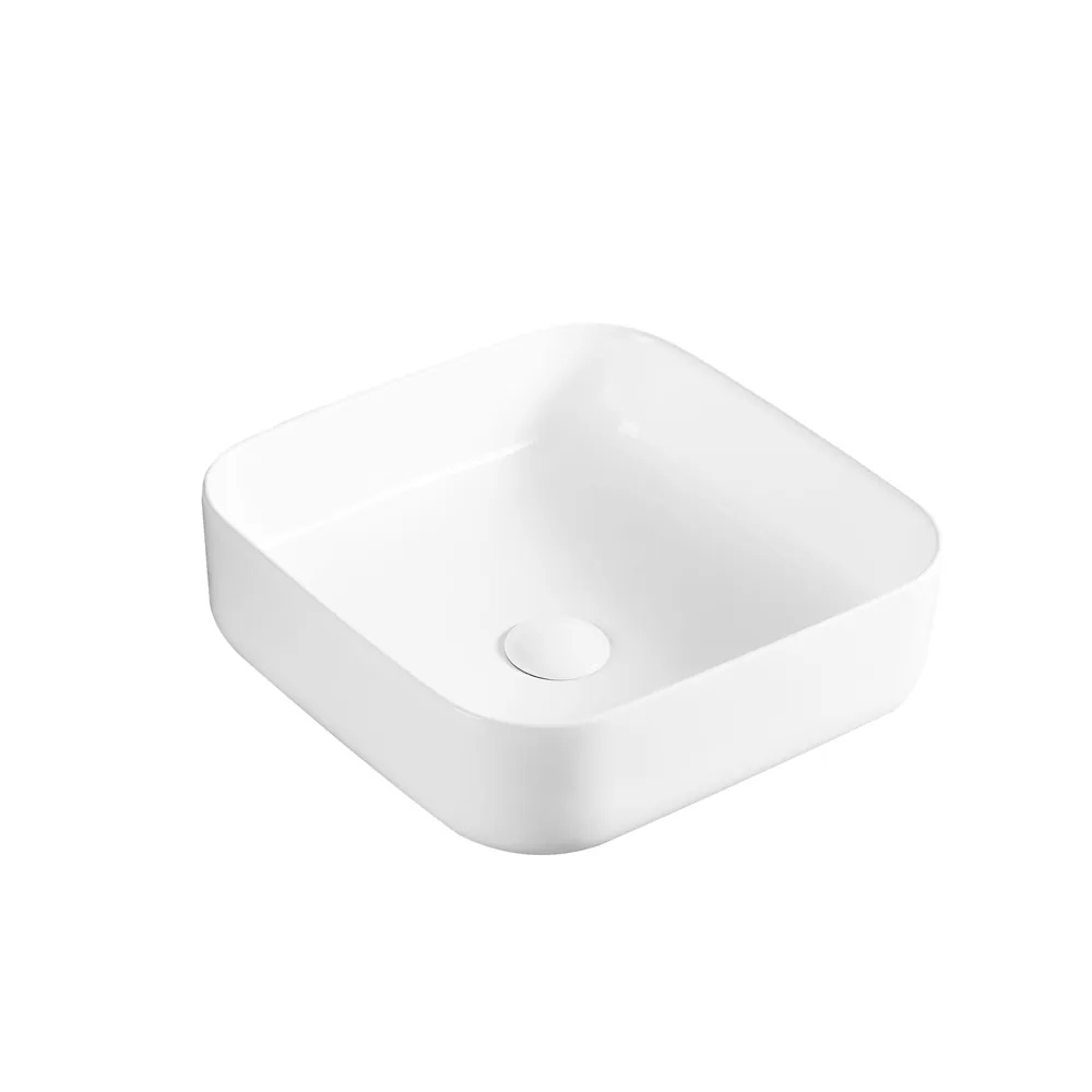 Above Counter Basin | White Square 385x385 BA-WH-SQ-3838A above counter basin