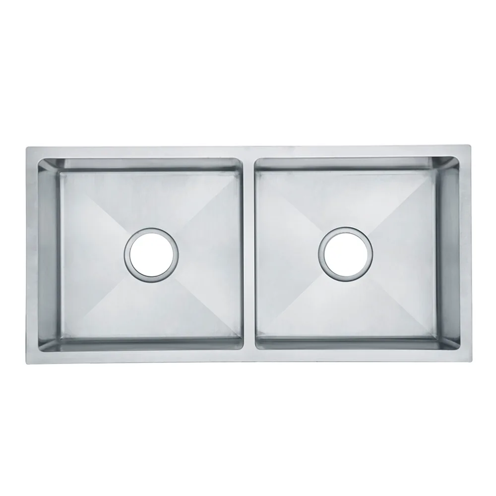 Standard Double Bowl Sink KS-SS-D-8245 satin stainless steel kitchen sink