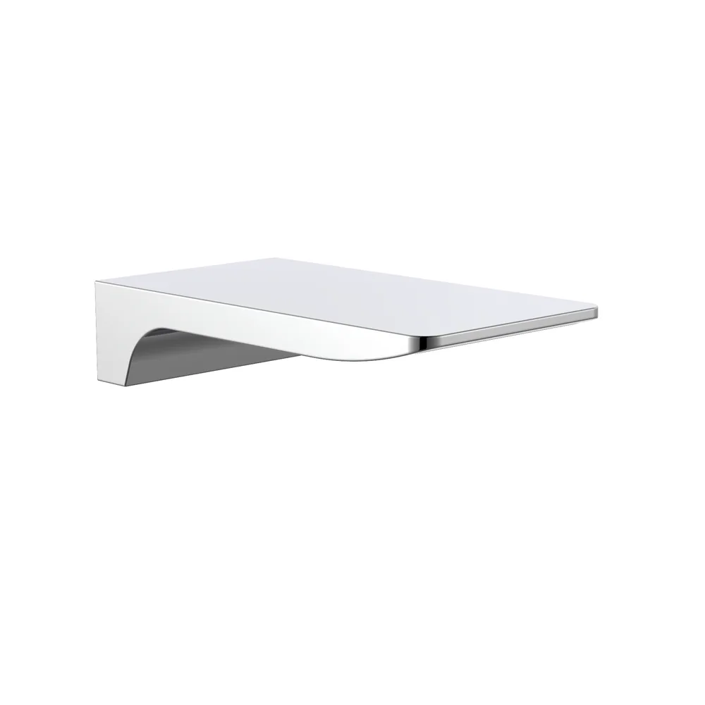 Wall Spout, Curved Waterfall in Chrome, model SP08-CHR